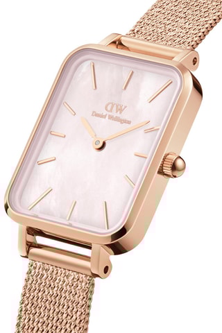 $Montre à quartz en acier Quadro - 20 x 26 mm - Doré rose et rose