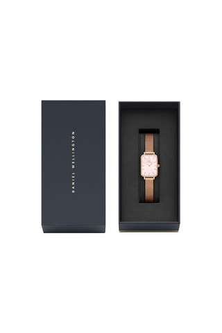 $Montre à quartz en acier Quadro - 20 x 26 mm - Doré rose et rose
