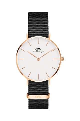 $Montre à quartz en acier inoxydable plaqué or rose Petite Cornwall - 36 mm - Noir et doré rose