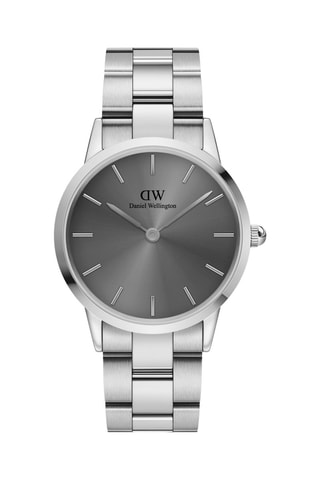 $Montre à quartz en acier Iconic Link - 36 mm - Argenté et gris