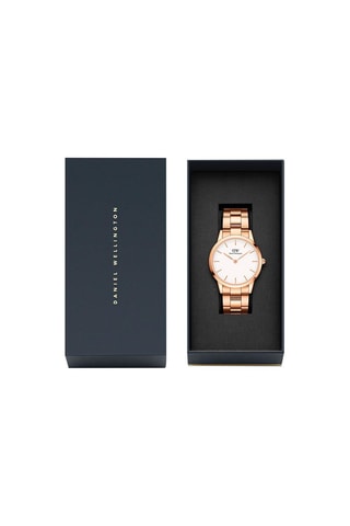 $Montre en acier Iconic Link - 40 mm - Doré rose et blanc