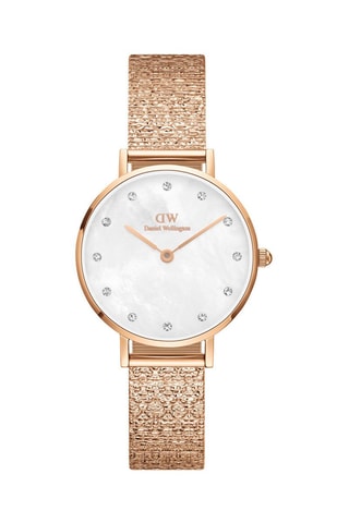 $Montre à quartz en acier Petite - 28 mm - Doré rose et blanc