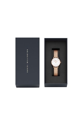 $Montre à quartz en acier Petite - 28 mm - Doré rose et blanc