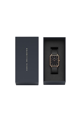 $Montre à quartz en acier Quadro Pressed Melrose - 29 x 36,5 mm - Noir