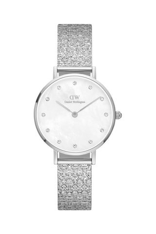 $Montre à quartz en acier Petite - 28 mm - Argenté et blanc