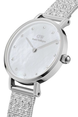 $Montre à quartz en acier Petite - 28 mm - Argenté et blanc