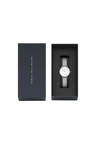 $Montre à quartz en acier Petite - 28 mm - Argenté et blanc