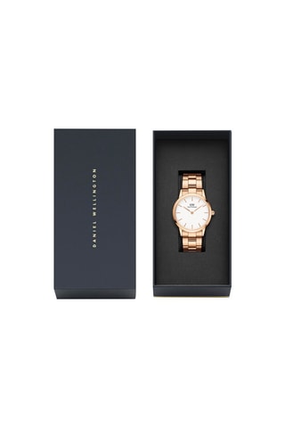 $Montre en acier Iconic Link - 36 mm - Doré rose et blanc