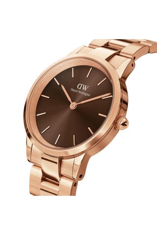 $Montre à quartz en acier Amber - 36 mm - Doré rose et marron