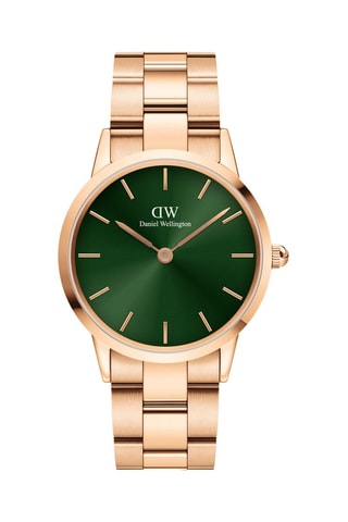 $Montre à quartz en acier Iconic Emerald - 36 mm - Doré et vert