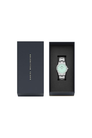 $Montre à quartz en acier Iconic Link - 36 mm - Argenté et vert