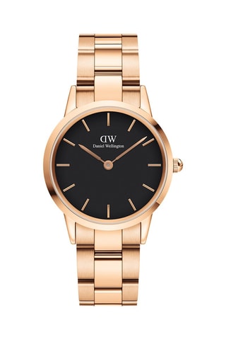 $Montre à quartz en acier Iconic Link - 32 mm - Doré rose et noir