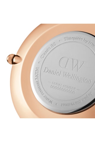 $Montre à quartz en cuir Sheffield - 28 mm - Noir et doré rose