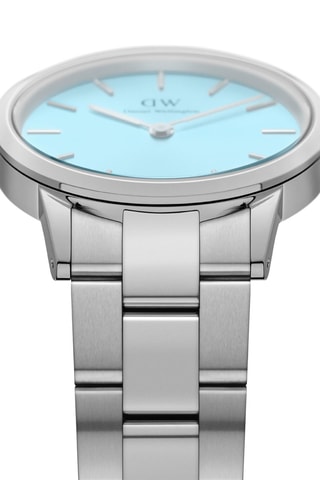 $Montre à quartz en acier Iconic Link Capri - 36 mm - Bleu et argenté