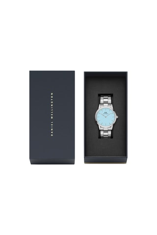 $Montre à quartz en acier Iconic Link Capri - 36 mm - Bleu et argenté