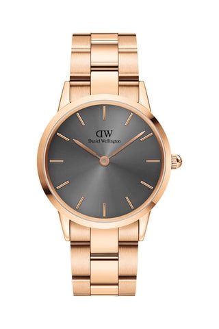 $Montre à quartz en acier et plaqué or rose Iconic Link  - 36 mm