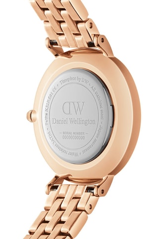 $Montre à quartz en acier, nacre et plaqué or rose Petite Petite Lumine - 28 mm