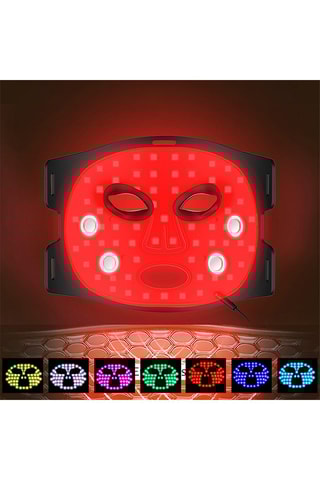 $Masque facial tactile traitement lumière LED en silicone