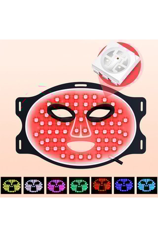$Masque facial traitement lumière LED en silicone
