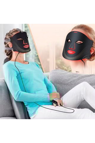 $Masque facial traitement lumière LED en silicone