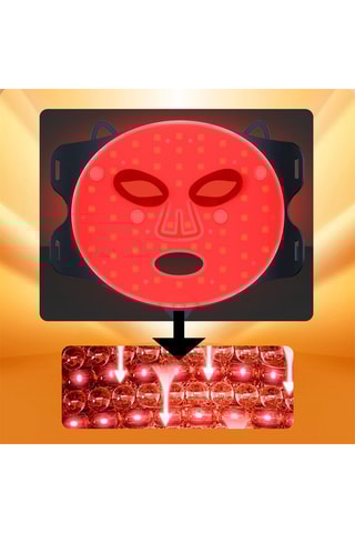 $Masque facial tactile traitement lumière LED en silicone
