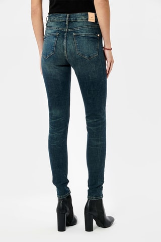 $Jean skinny taille haute Elekt Bleu foncé