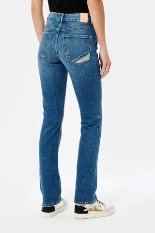 $Jean slim taille haute Sibel - Bleu marine