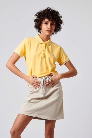 $Polo en coton biologique Jule - Jaune