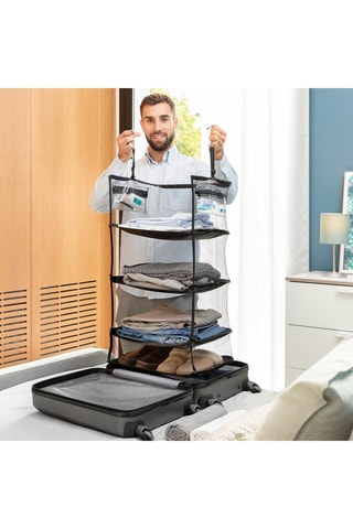 Organisateur de bagages pliable - Noir