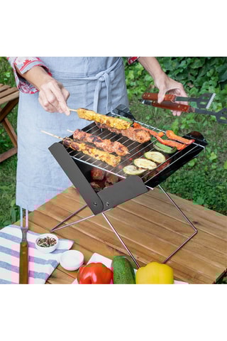 Mini-barbecue de table à charbon - Noir