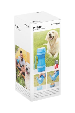Gourde 2-en-1 pour animaux de compagnie - 300 et 200 ml