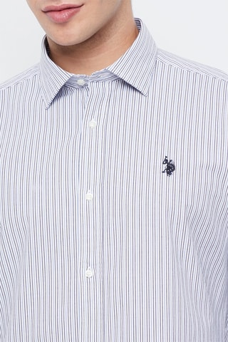 Chemise slim - Blanc et ciel