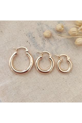 $3 créoles dorées à l’or jaune