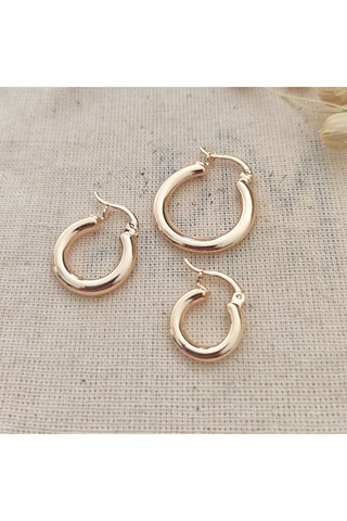 $3 créoles dorées à l’or jaune