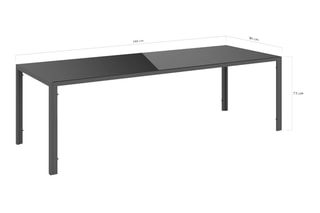 $Table de jardin Formentera - 240 x 73 x 90 cm