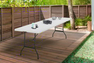 $Table pliable - Blanc et anthracite