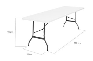 $Table pliable - Blanc et anthracite