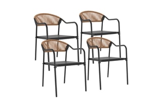 $4 chaises de jardin empilables Nazare - 