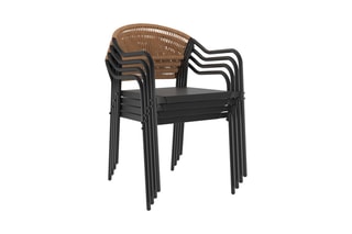 $4 chaises de jardin empilables Nazare - 