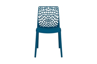 $4 chaises de jardin empilables Dahlia - Bleu canard