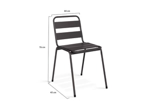 $6 chaises de jardin empilables - Gris foncé