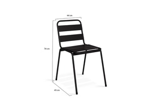 $6 chaises de jardin empilables - Noir et bleu