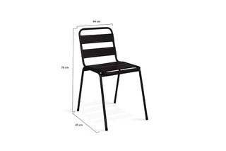 $6 chaises de jardin empilables - Noir