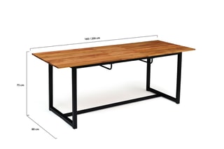 $Table de jardin extensible - 200 x 90 x 75 cm