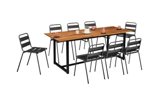 $Table de jardin extensible - 200 x 90 x 75 cm