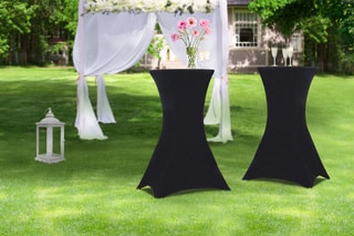 $2 tables hautes pliables avec housse - 105 cm
