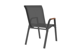 $4 chaises de jardin Ozéa - Anthracite