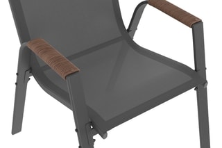 $4 chaises de jardin Ozéa - Anthracite