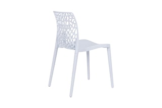 $4 chaises de jardin empilables Dahlia - Blanc