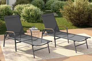 $2 chaises longues inclinables Ozéa -  185 x 31 x 57 cm